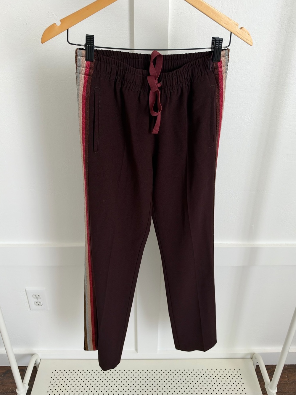 Zadig & Voltaire Maroon Pomy Trousers